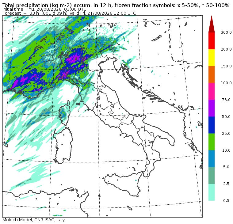 allerta meteo venerdì mattina MOLOCH