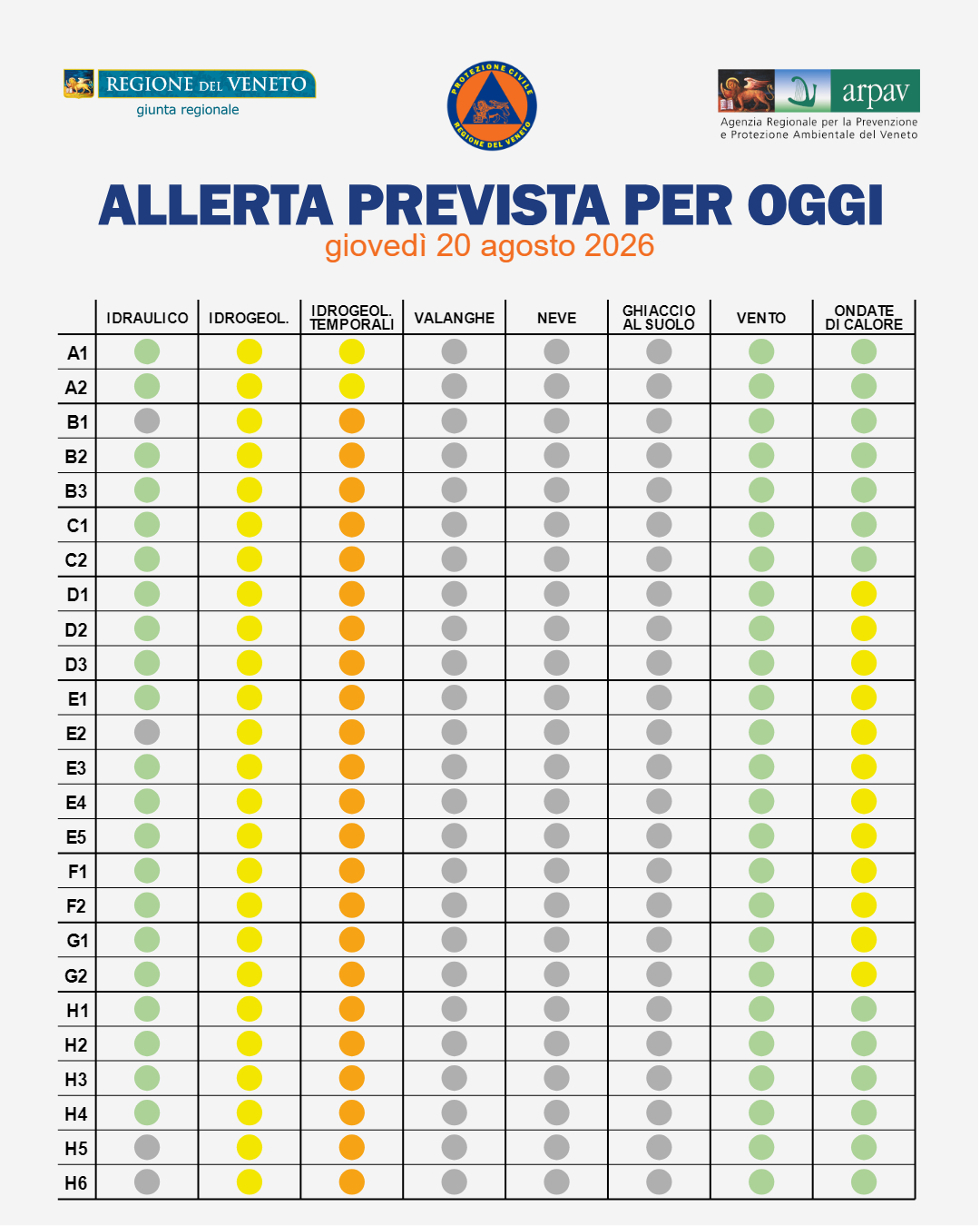 allerta meteo veneto 20 agosto