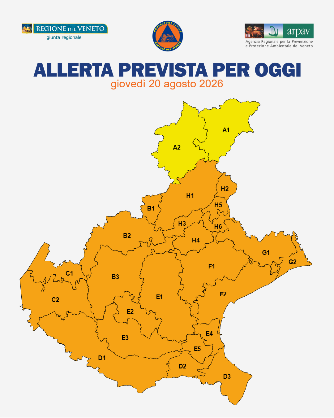 allerta meteo veneto 20 agosto