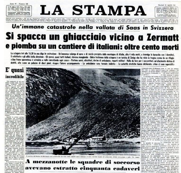 disastro di Mattmark