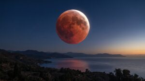 eclissi luna rossa italia