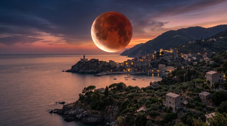 eclissi luna rossa italia