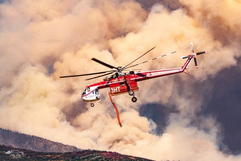 elicottero incendio utah