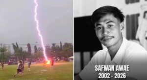 fulmine calciatore morto thailandia