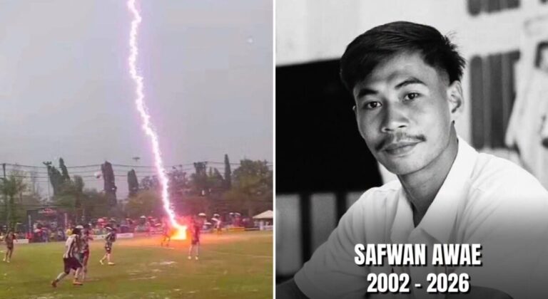 fulmine calciatore morto thailandia