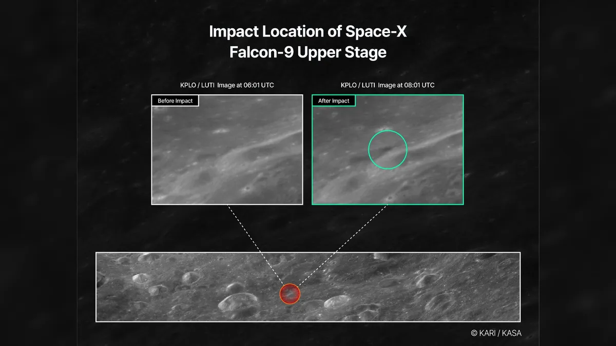 impatto razzo spacex luna