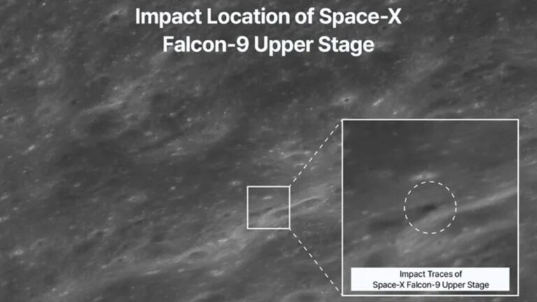 impatto razzo spacex luna
