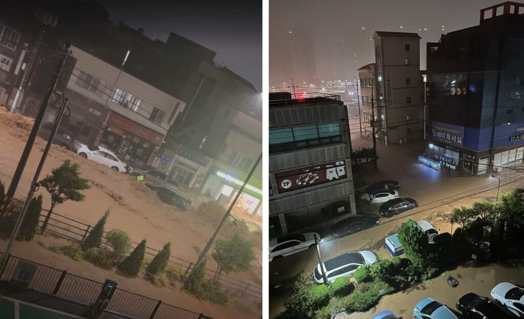 maltempo alluvione corea sud