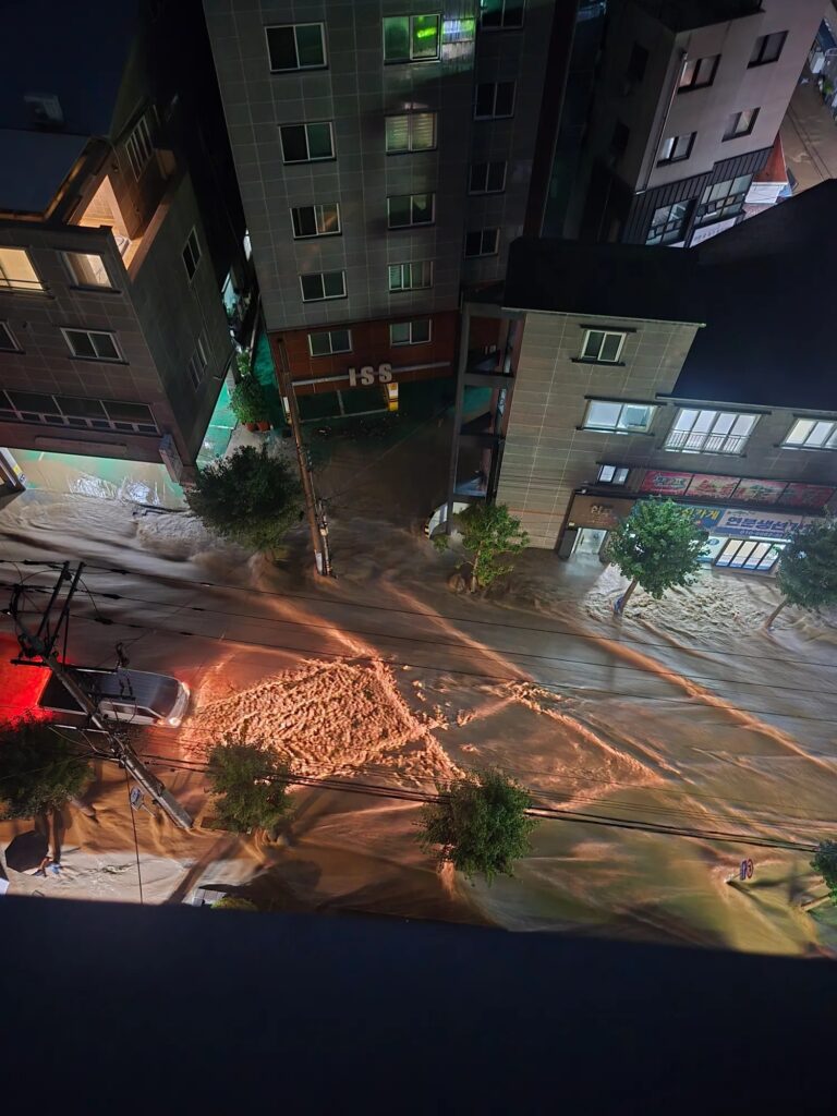 maltempo alluvione corea sud
