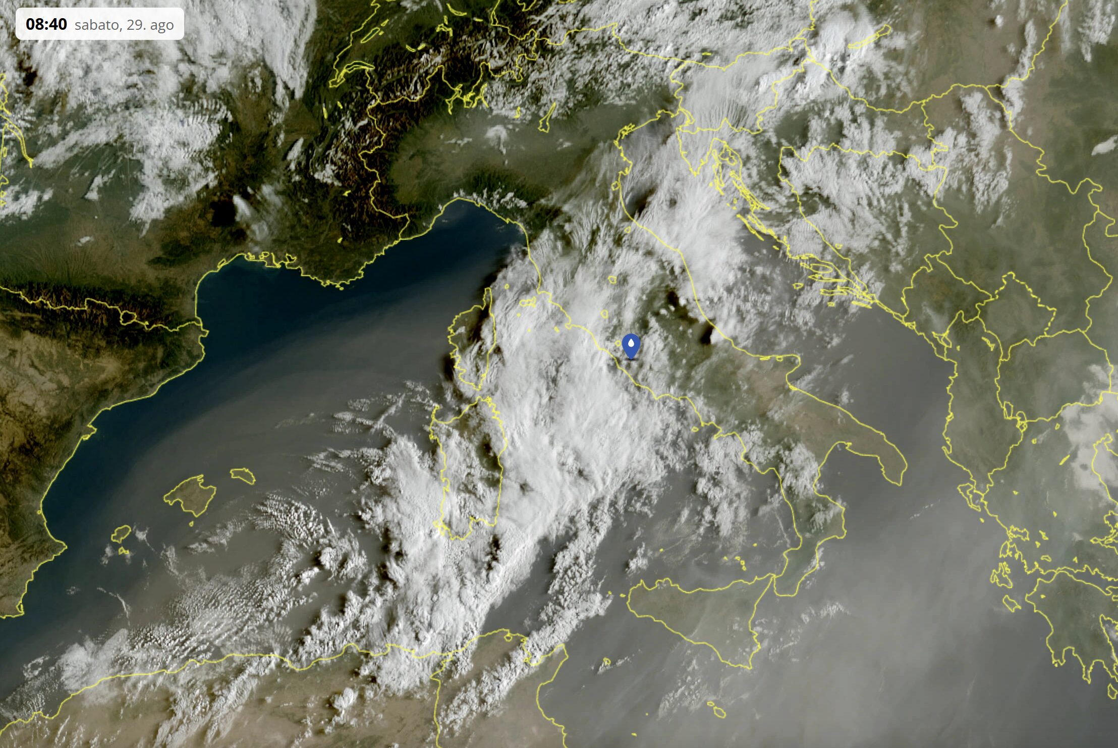 meteo italia 29 agosto 2026