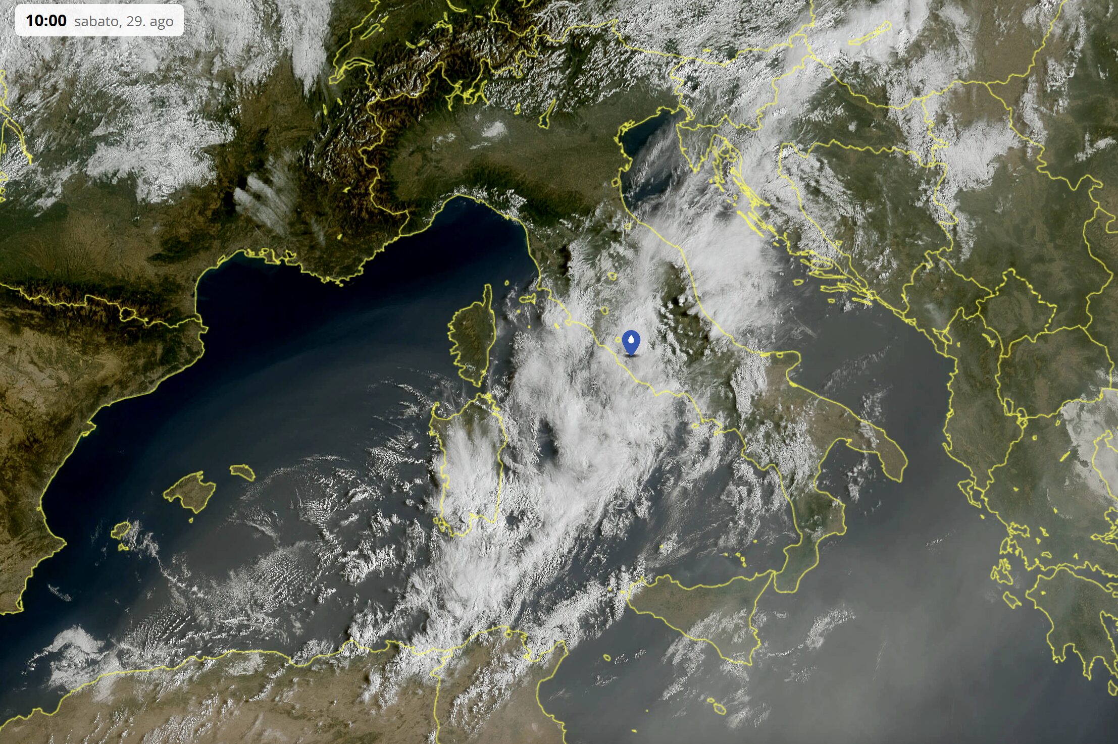 meteo italia 29 agosto 2026