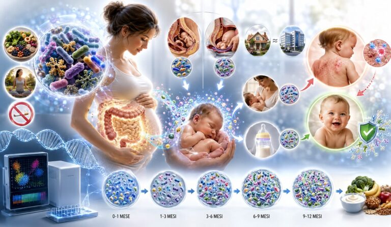 microbiota intestinale della madre predice l'eczema del neonato