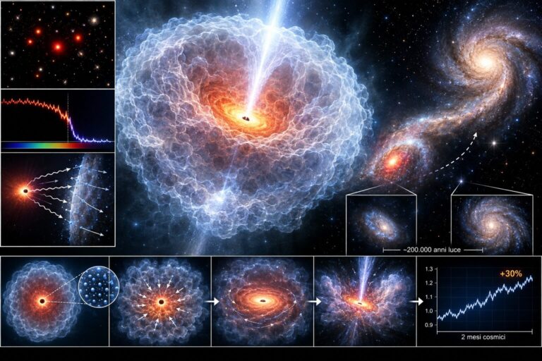 mistero dei punti rossi all'alba cosmica è svelato