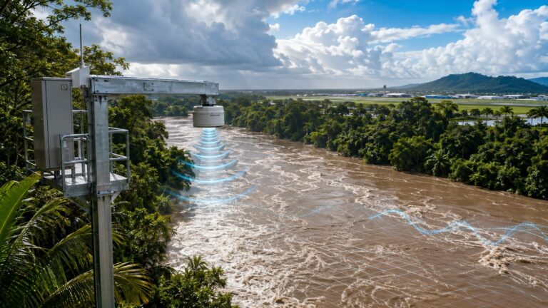 misuratore di monitoraggio delle alluvioni a Cairns
