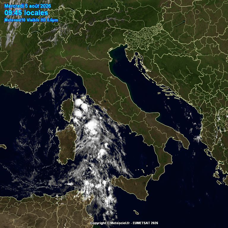 satellite meteo italia 5 agosto 2026
