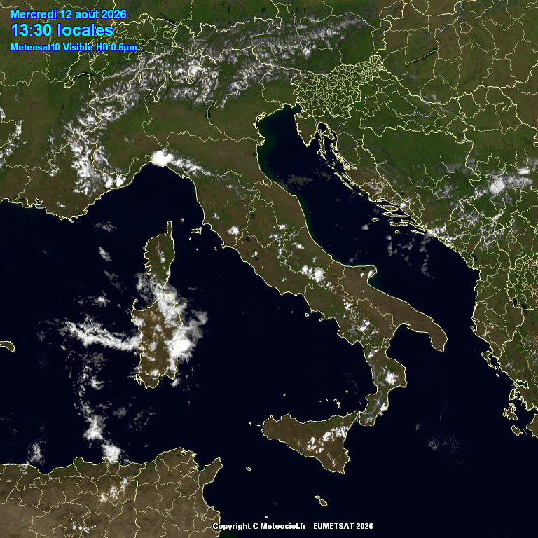 satellite meteo oggi pomeriggio italia 12 agosto