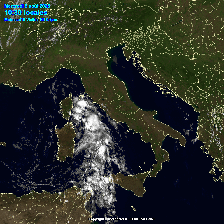 satellite meteo oggi pomerigigo 5 agosto