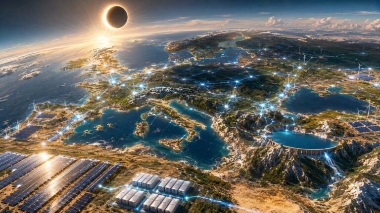 sistema elettrico europeo caldo eclissi