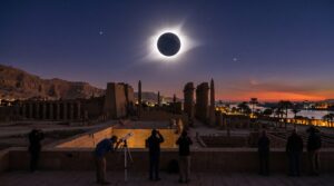 sole nero eclissi totale
