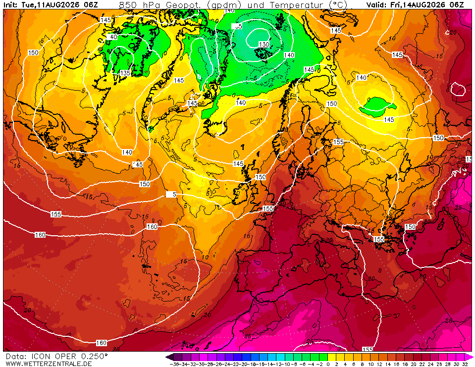 temperature venerdì 14 agosto