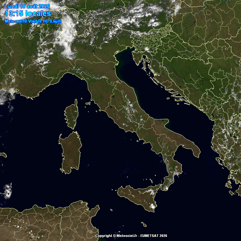 temporali pomeridiani 10 agosto 2026