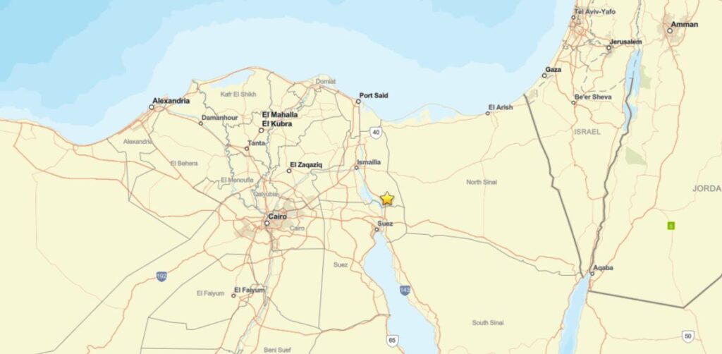 terremoto egitto suez
