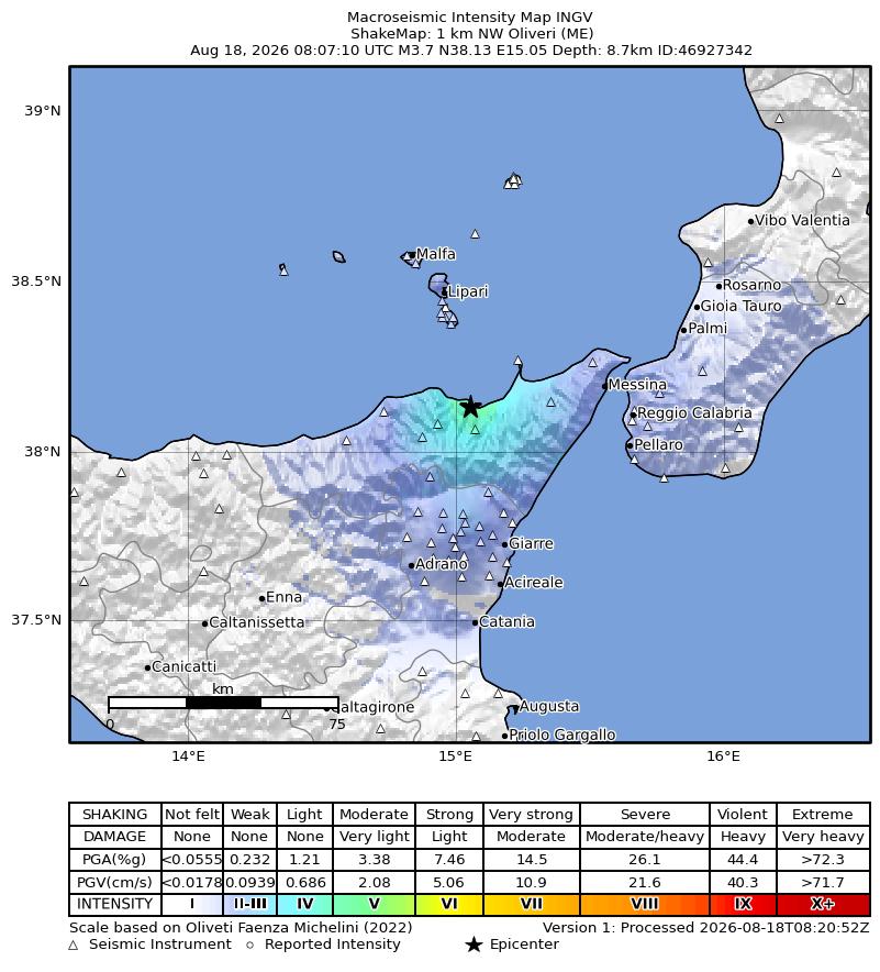 terremoto oggi sicilia messina