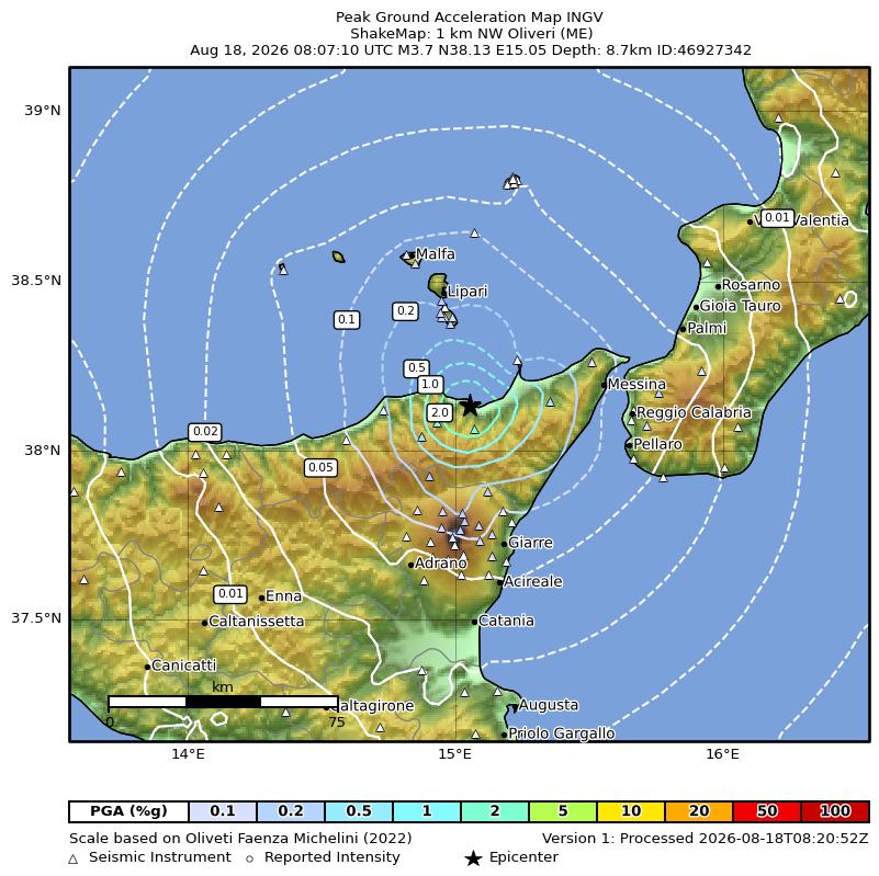 terremoto oggi sicilia messina