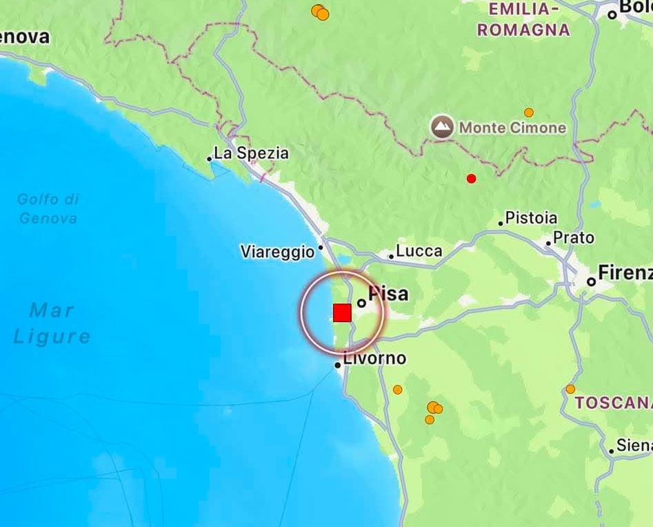 terremoto oggi toscana