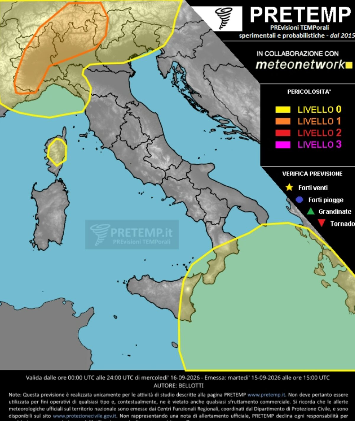 Allerta meteo 16 settembre