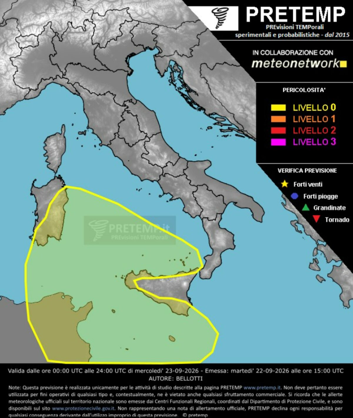 Allerta meteo 23 settembre