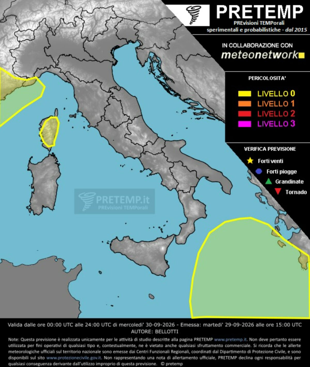 Allerta meteo 30 settembre
