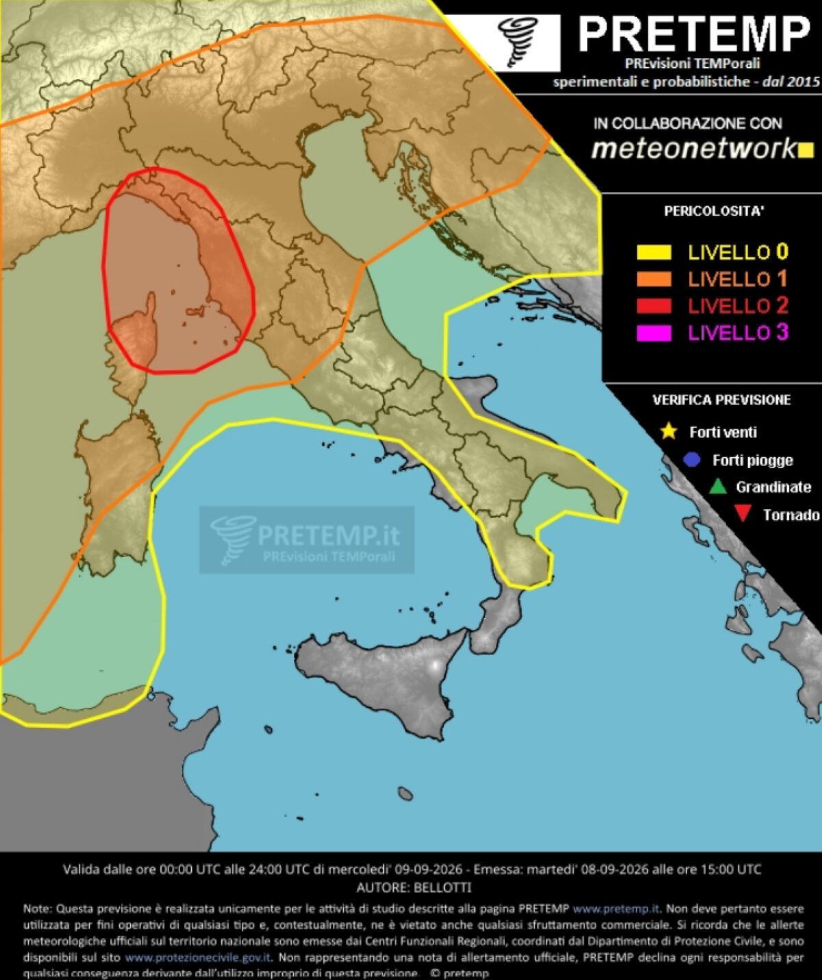 Allerta meteo 9 settembre