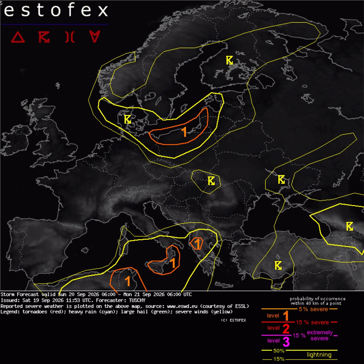 Allerta meteo Estofex