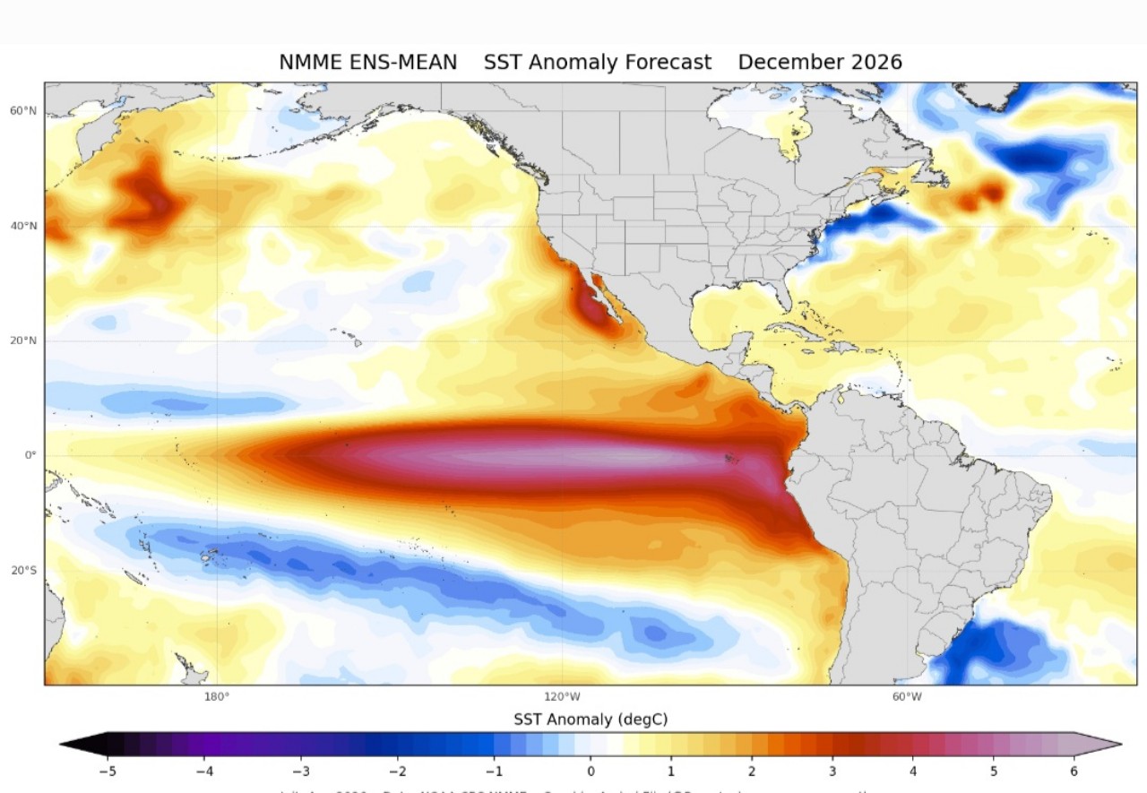 El Niño dicembre 2026