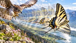 L'illusione ottica delle farfalle come i colori delle ali ingannano i predatori in volo