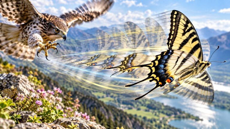 L'illusione ottica delle farfalle come i colori delle ali ingannano i predatori in volo
