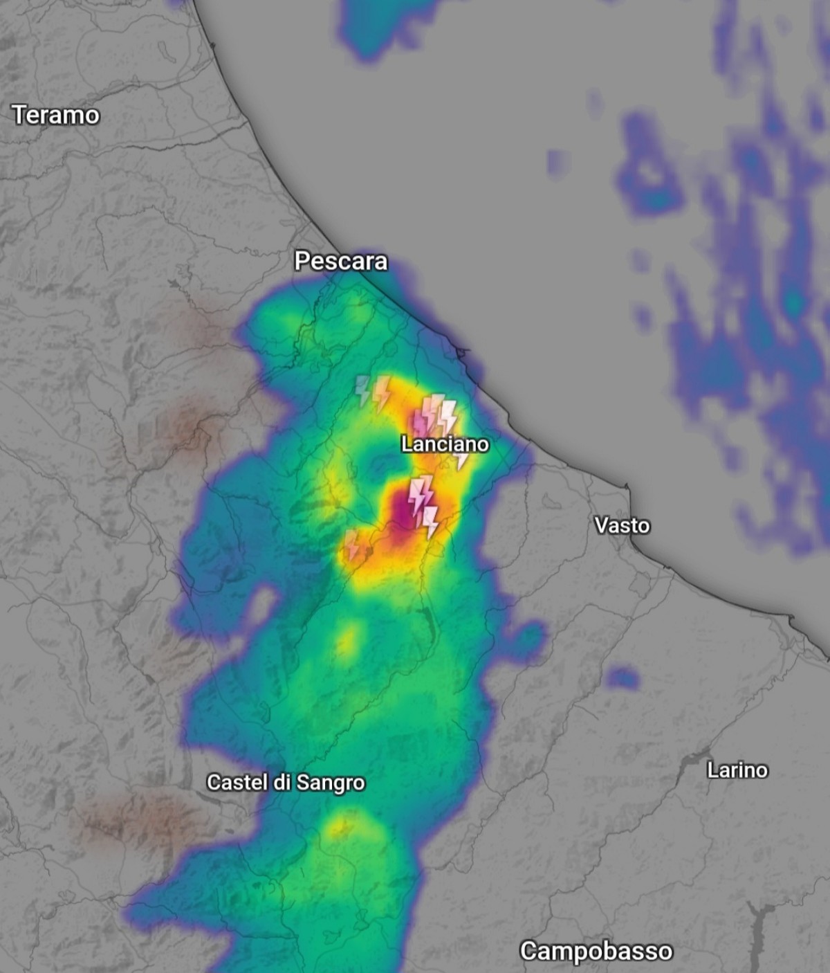 Radar Abruzzo 9 settembre
