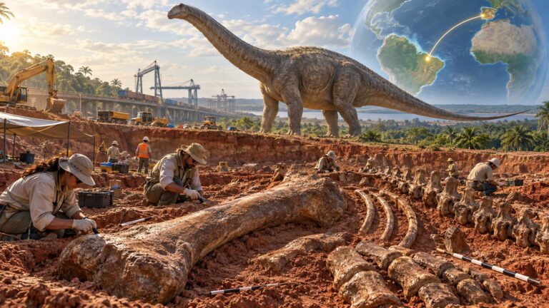 Scoperto un Nuovo Gigantesco Dinosauro in Brasile