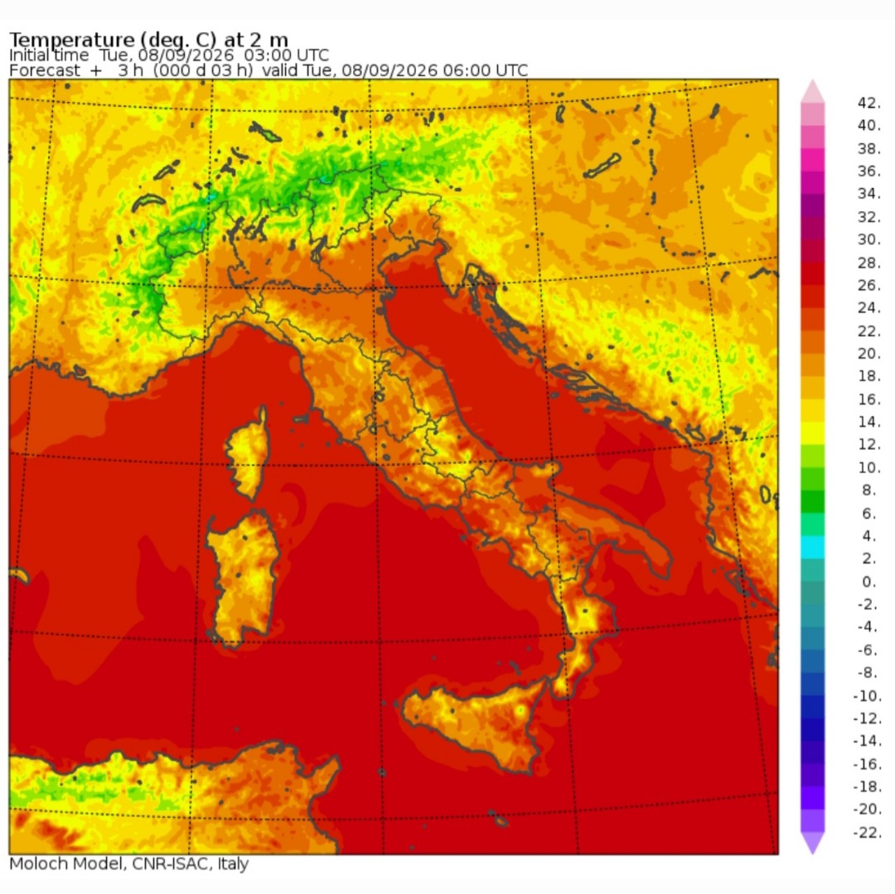 Temperature minime 8 settembre