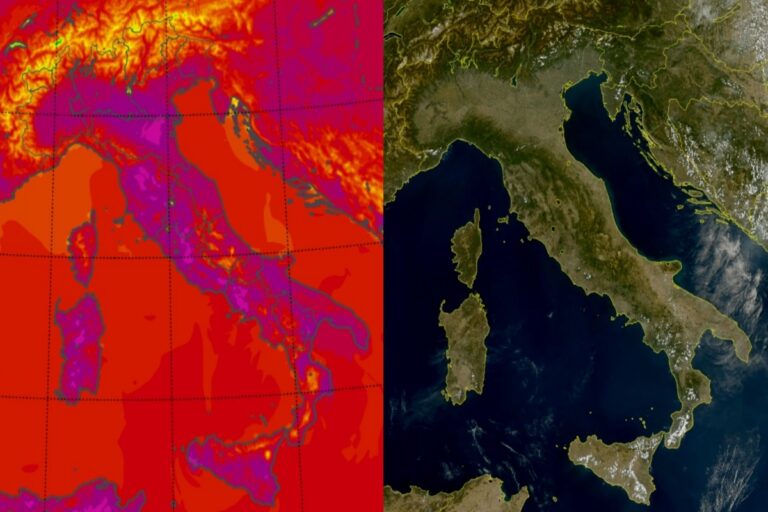 Temperature massime e satellite 4 settembre