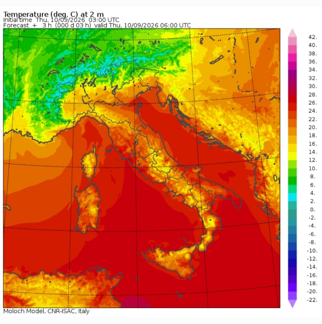 Temperature minime 10 settembre