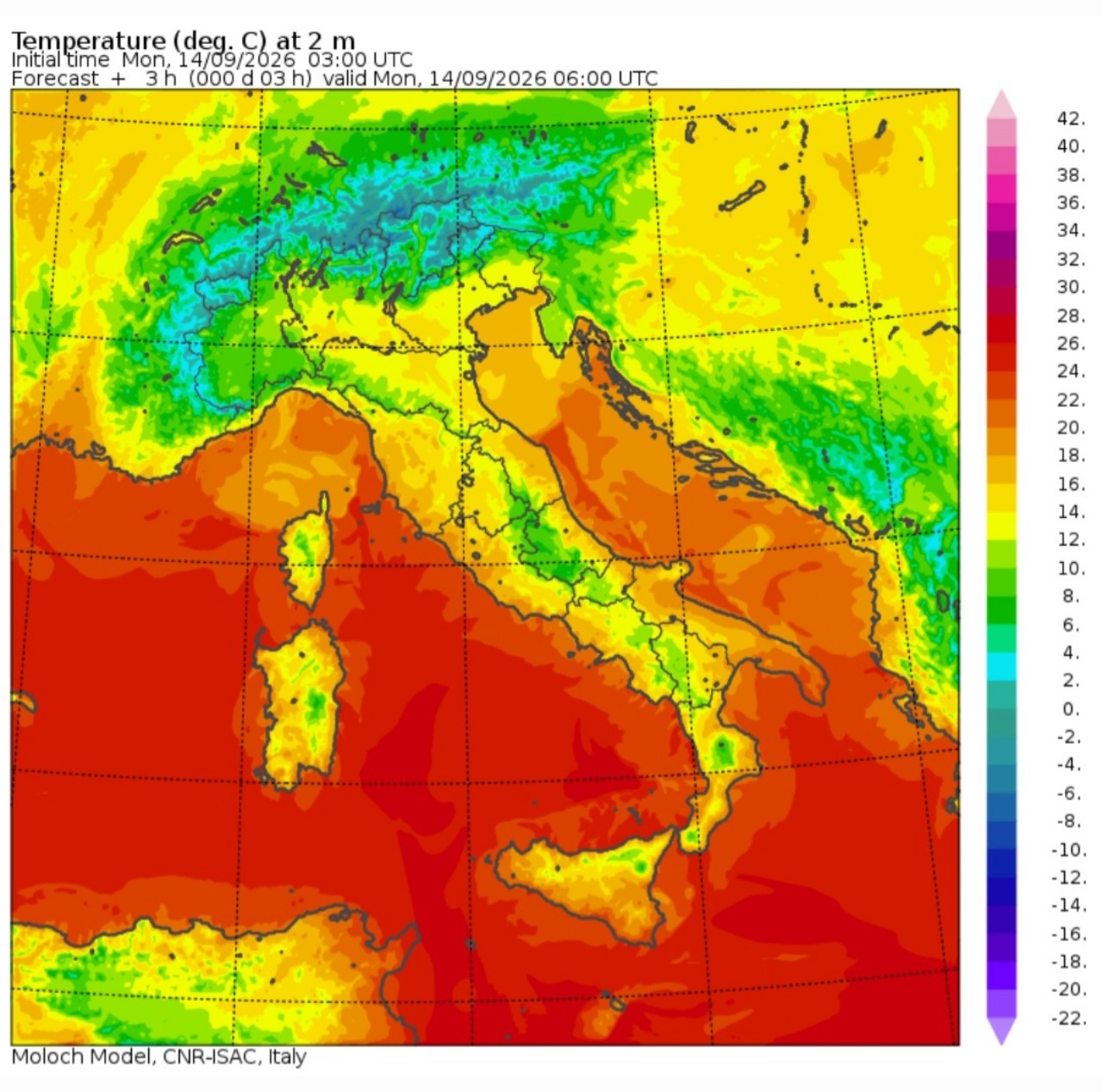 Temperature minime 14 settembre