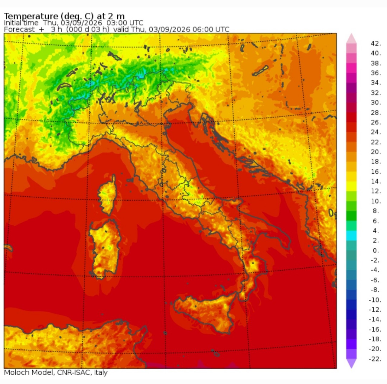 Temperature minime 3 settembre