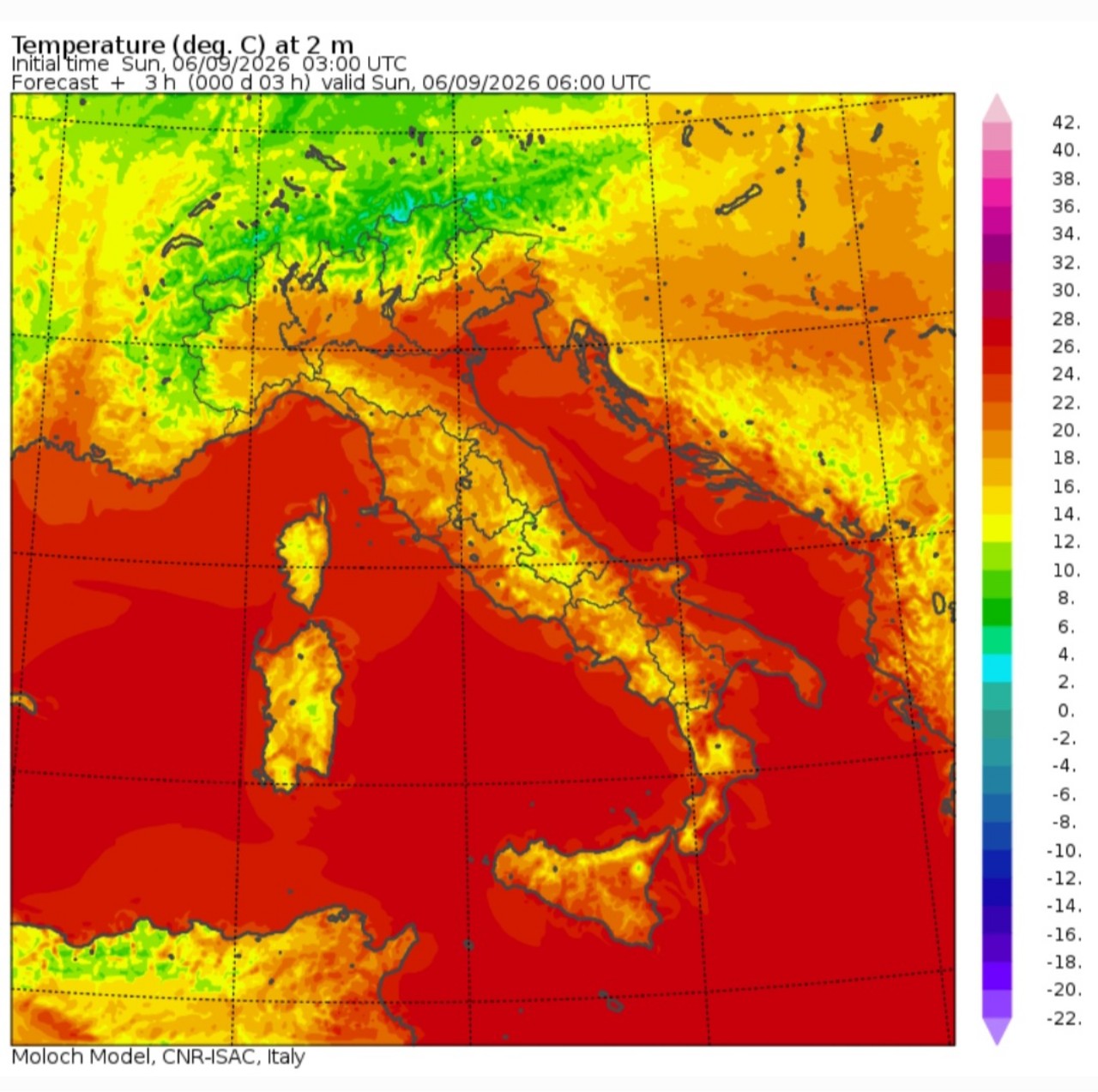 Temperature minime 6 settembre