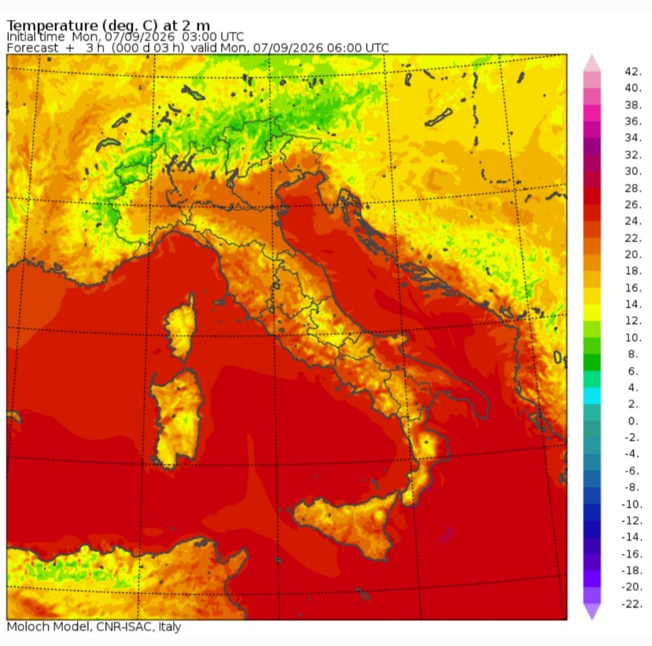 Temperature minime 7 settembre