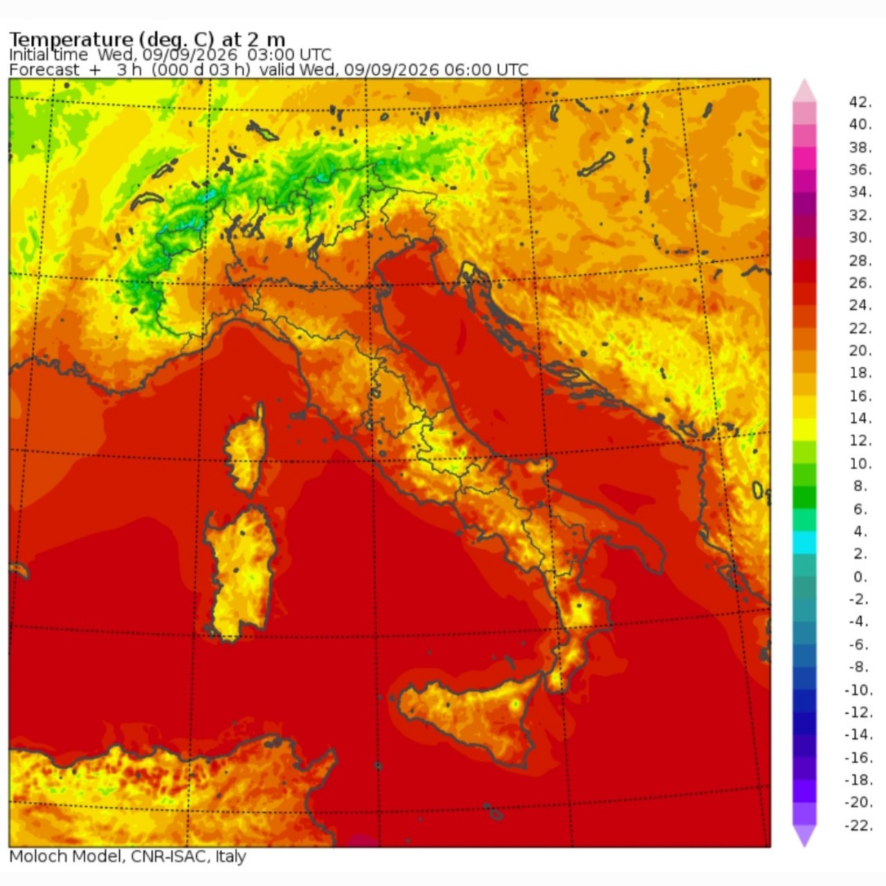 Temperature minime 9 settembre