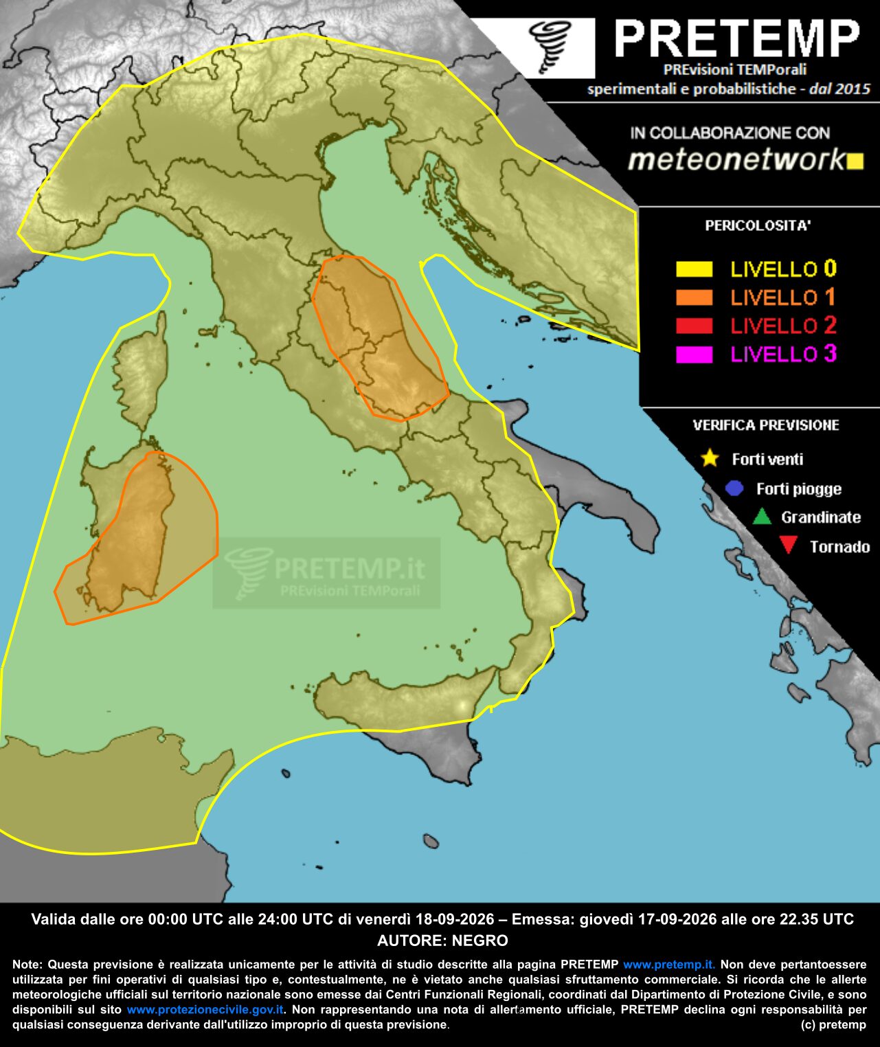 allerta meteo 18 settembre
