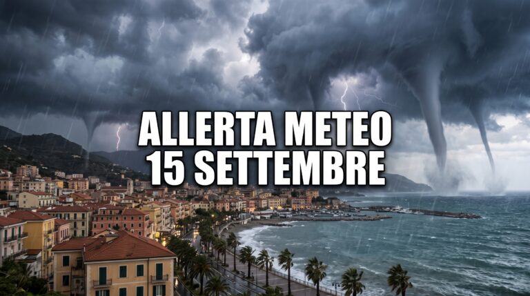 allerta meteo oggi 15 settembre