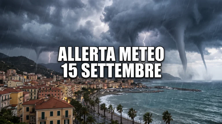 allerta meteo oggi 15 settembre